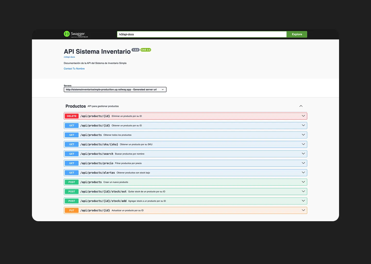 Inventory management API